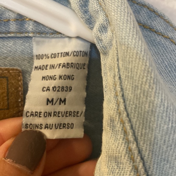 Vintage Western Concepts Silver Star denim button down size medium - Picture 4 of 5